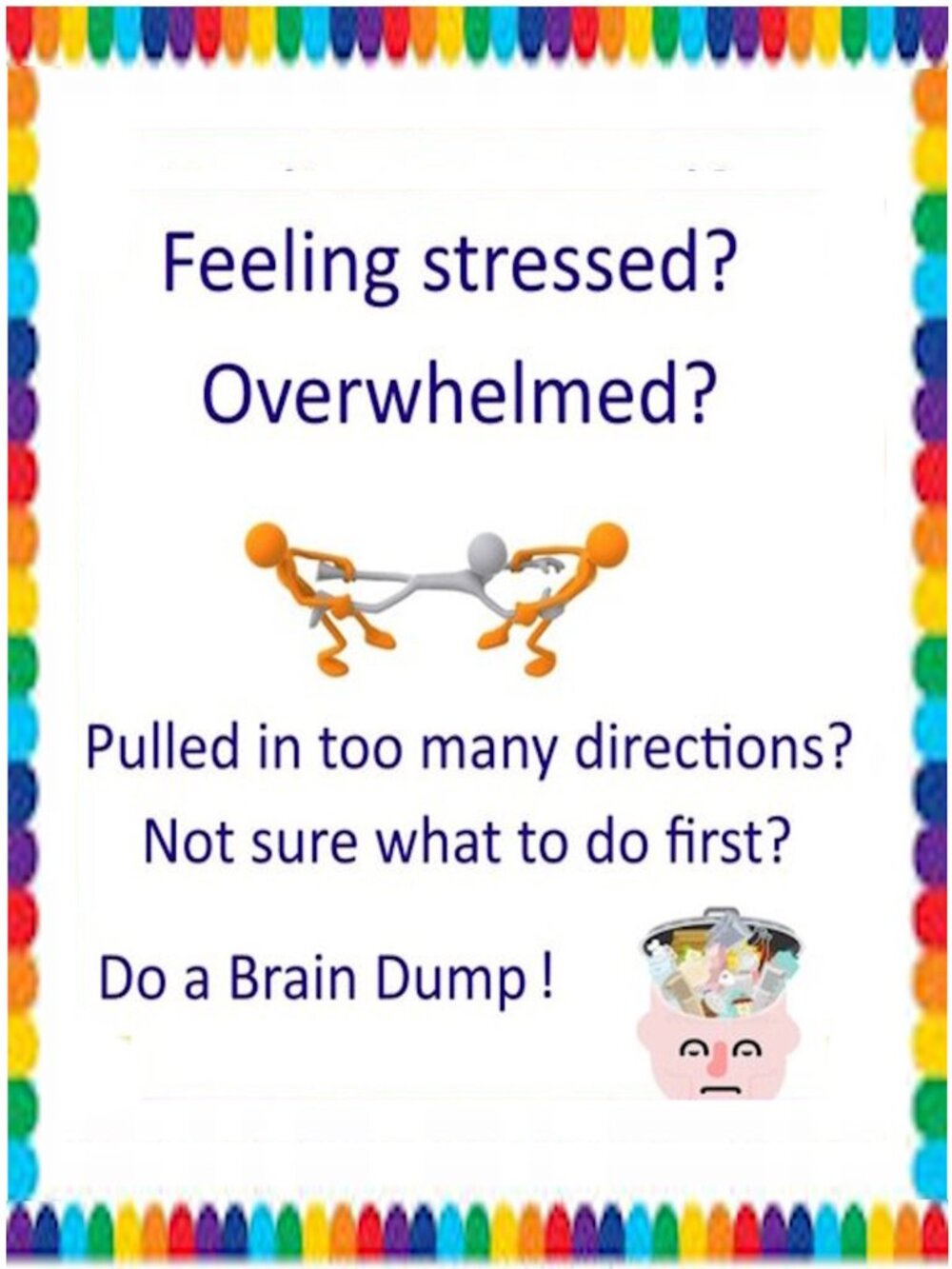 Brain Dump Goal Setting - Overwhelmed - Stressed Out - Unfocused